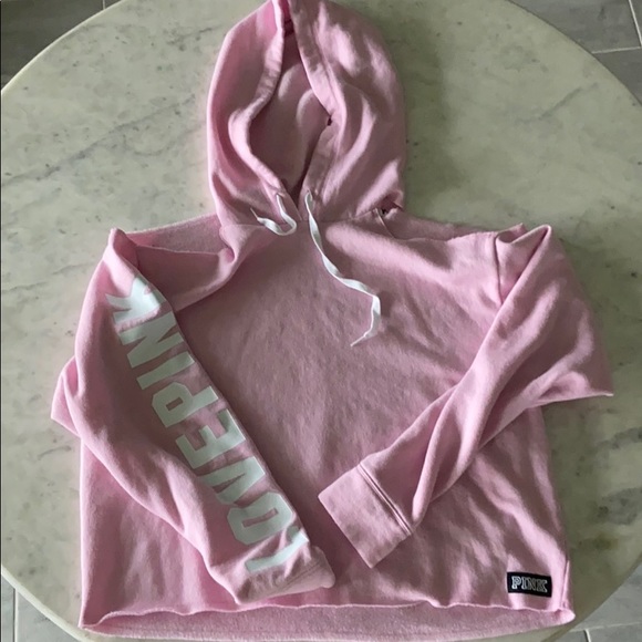 PINK Victoria's Secret Tops - Pink cold shoulder sweatshirt